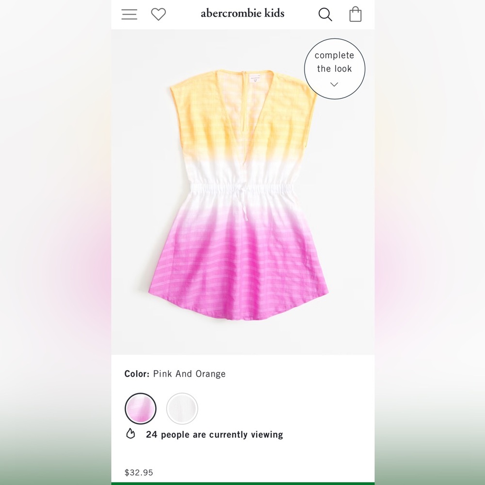 Abercrombie girls swim cover up